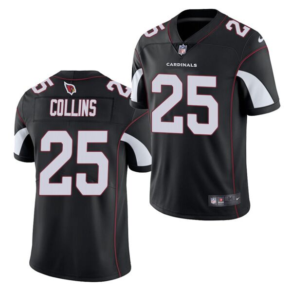 Men's Arizona Cardinals #25 Zaven Collins 2021 Draft Black NFL Vapor Untouchable Limited Stitched Jersey